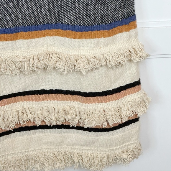 Anthropologie Holding Horses Fringed Striped Tunic Dress Sz 10 - Picture 8 of 16